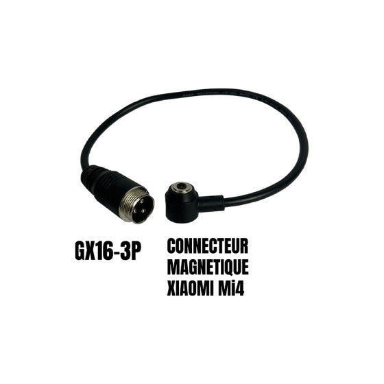Adaptateur GX16-3 pins mâle vers connecteur magnétique Xiaomi Mi4