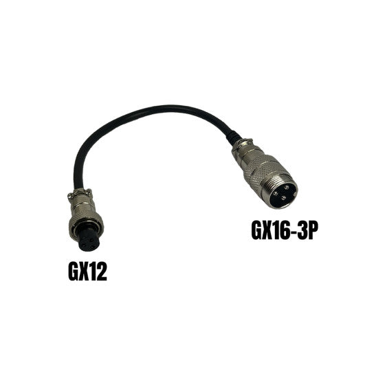 Adaptateur GX16-3P mâle vers GX12-3P femelle