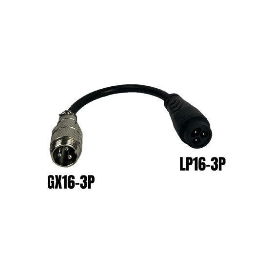Adaptateur GX16-3P mâle vers LP16-3P femelle (Dualtron)