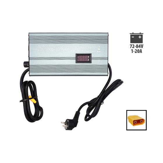 Chargeur 72V -> 84V Reglable 1-20 A Prise XT90