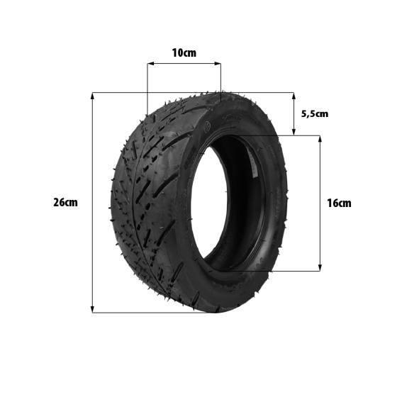 Pneu 90/65-6.5 route tubeless