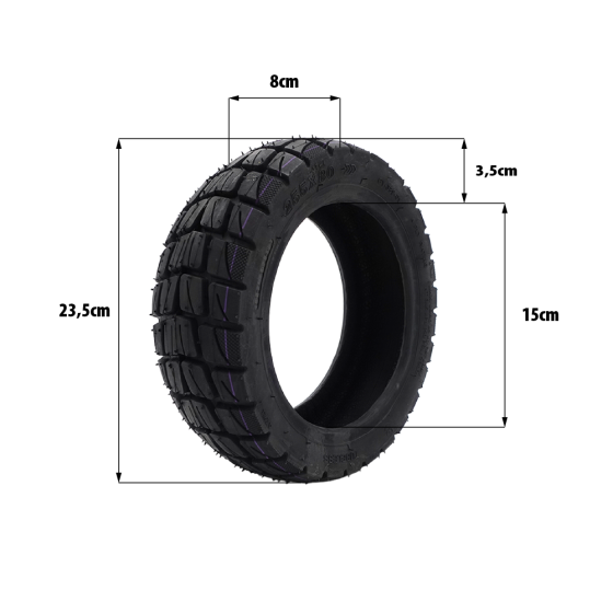 Pneu Offroad 80/65-6 ou 255X80 renforcé tubeless