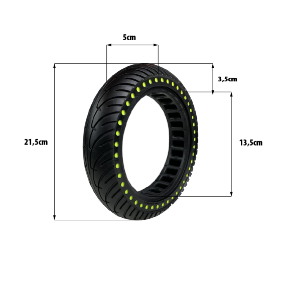 Pneu plein 8,5x2 fluo Xiaomi veloti.net