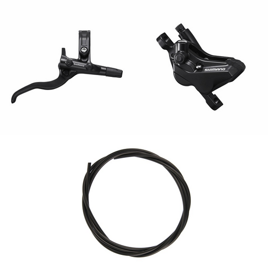 SHIMANO Ens. Frein Disc Hydrau. BRMT420KTBLM4100 Droite / arrière Résine sans ailette Sans adaptateur 1700 mm (noir)