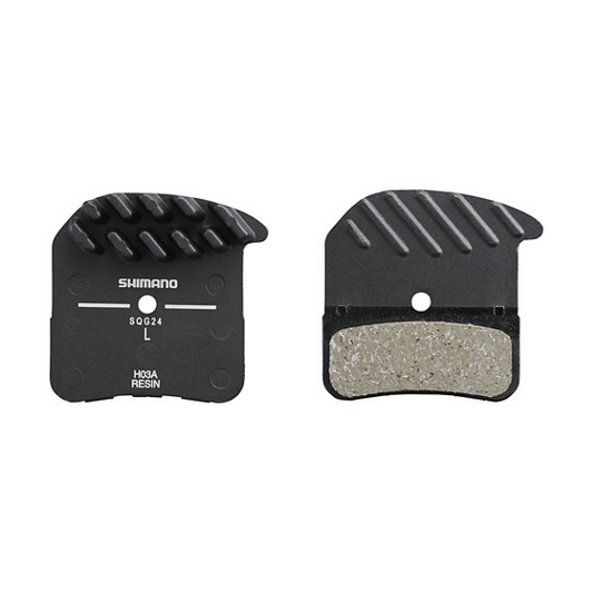 SHIMANO Plaquettes en résine H03A-RF avec ailette et ressort avec goupille fendue (paire)