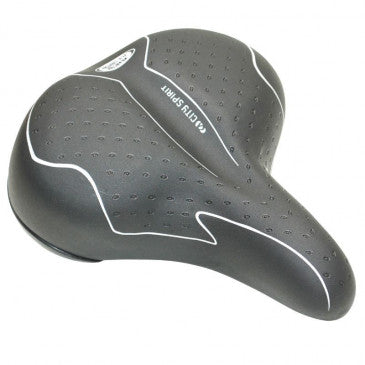 Selle Newton City spirit femme gel élastomère Relaxed noir 245x208mm