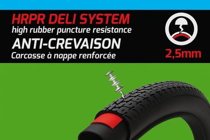 Pneu Deli 700 x 40C VAE Deliride Anti-C 2,5 mm Reflecto 42-622