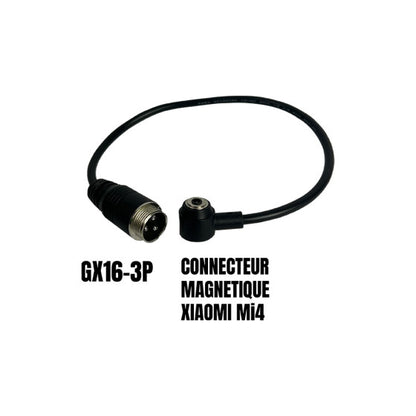 Adaptateur GX16-3 pins mâle vers connecteur magnétique Xiaomi Mi4