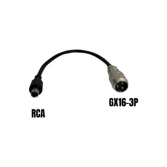 Adaptateur GX16-3P mâle vers connecteur RCA