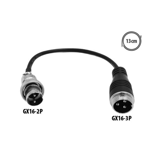 Adaptateur GX16-3P vers GX16-2P Nami