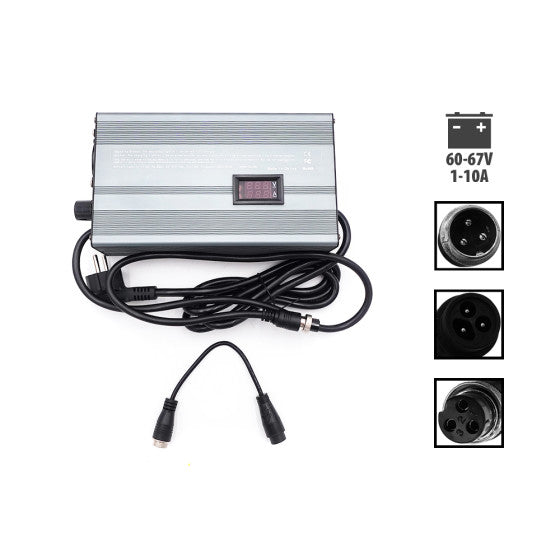 Pack Chargeur rapide 60V -> 67V 1-10A + AdaptateurLP-16
