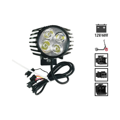 Lampe LED et klaxon avant noir