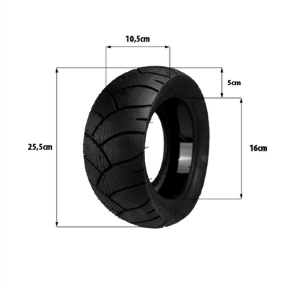 Pneu 100/55-6.5 avec gel anti-crevaison