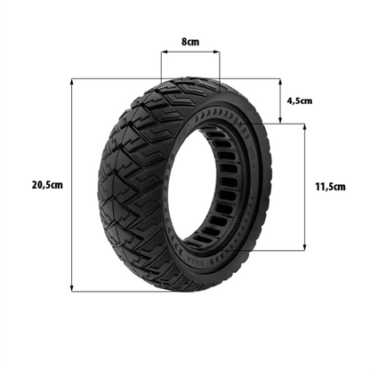 Pneu plein Vsett 8.5x3 Vsett 8(Av) Vsett 9 (Av&ar) Kukirin G2 Pro 2023 veloti.net