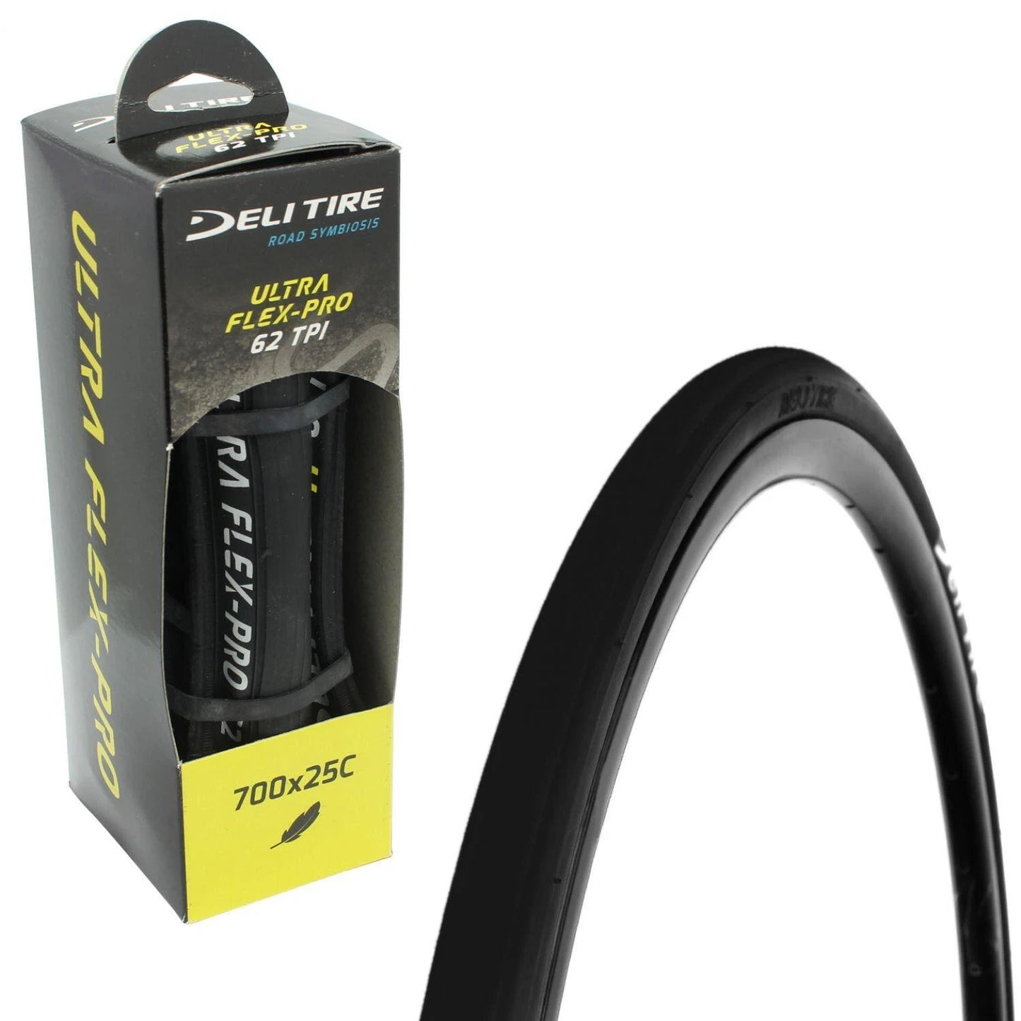 Pneu 700 x 23c Deli route noir tringle souple